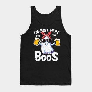 I'm just here for the boos funny female beer lover ghost Tank Top